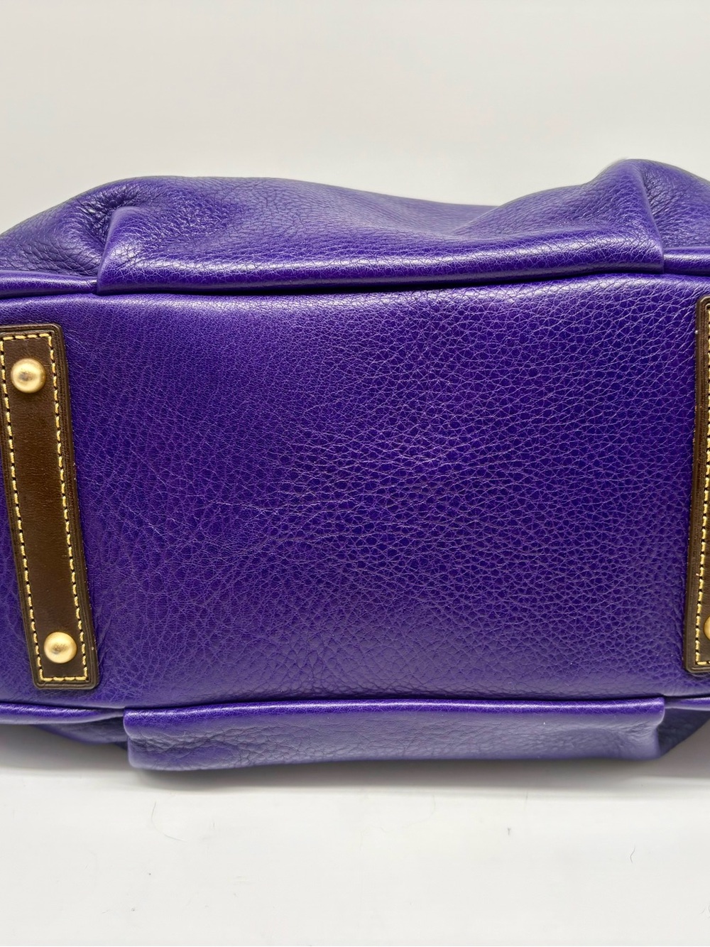 Dooney & Bourke Toledo Florentine Leather Medium Mail Satchel Violet Purple RARE - Picture 6 of 11